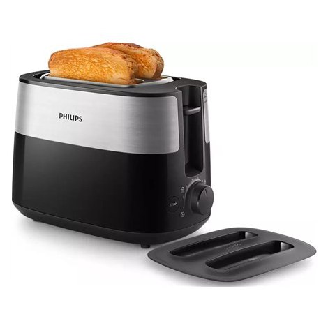 Philips | HD2517/90 Daily Collection | Toaster | Power 830 W | Number of slots 2 | Housing material Plastic | Black/Stainless St - 4